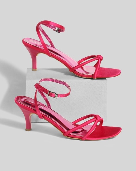 Buy Fuchsia Pink Heeled Sandals for Women by Sneak a Peek Online