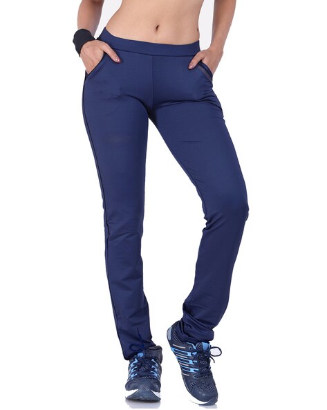Buy Navy Blue Track Pants for Women by LAASA Online