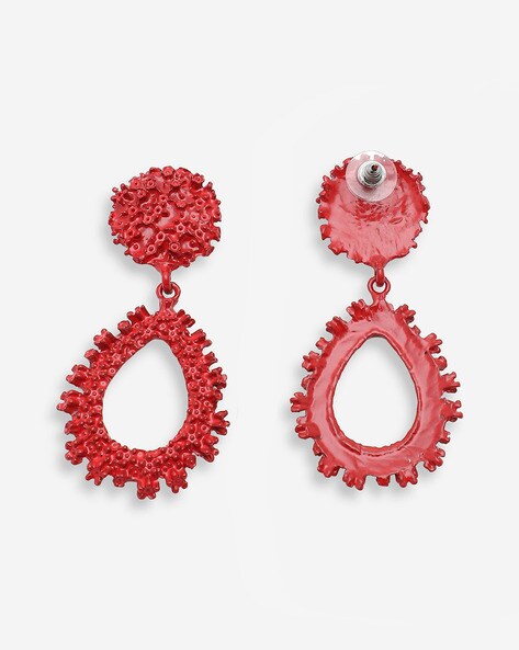 The Zara Silver Ear-studs (Red/Green) — KO Jewellery