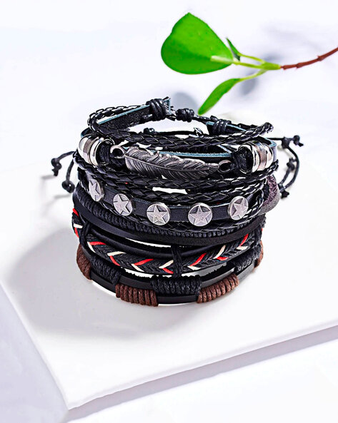Leather Multi-layer Bead Anchor Bracelet - Gifts for Men - Nautical Jewelry  – CharliesTopDrawer