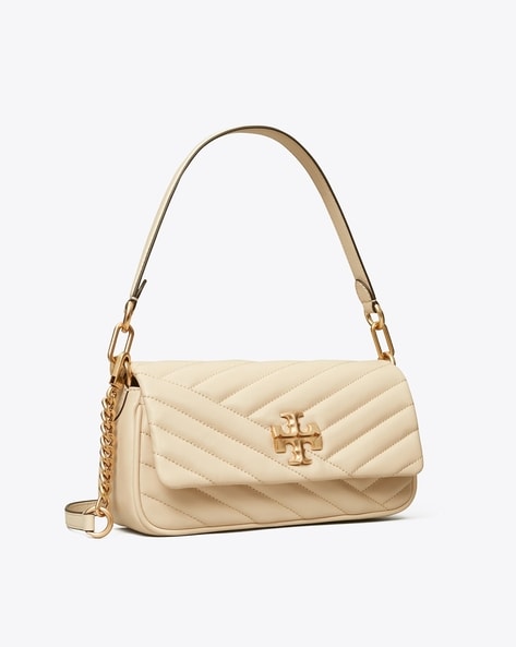 Black Kira mini quilted leather shoulder bag, Tory Burch