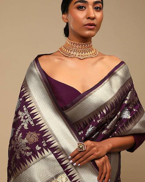 Purple Color Velvet Saree, 9000 Velvet Saree With Embroidery Work Blouse,  Beautiful Saree, Party Wear Saree. Embroidery Border Work Saree - Etsy