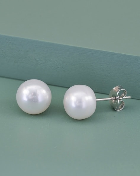 Buy Silver Planets 92.5-925 Sterling Silver Pearl Stone Tiny Latest Stud  Earrings for Women and Girls Online In India At Discounted Prices