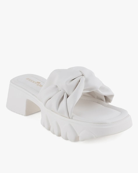 Chunky slide on discount sandals