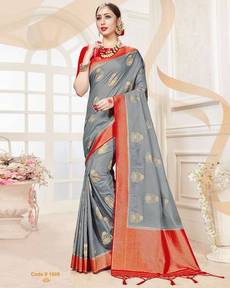 Grey Color Georgette Embroidery Sequence Work Party Wear Bollywood Sar –  BEST SAREE