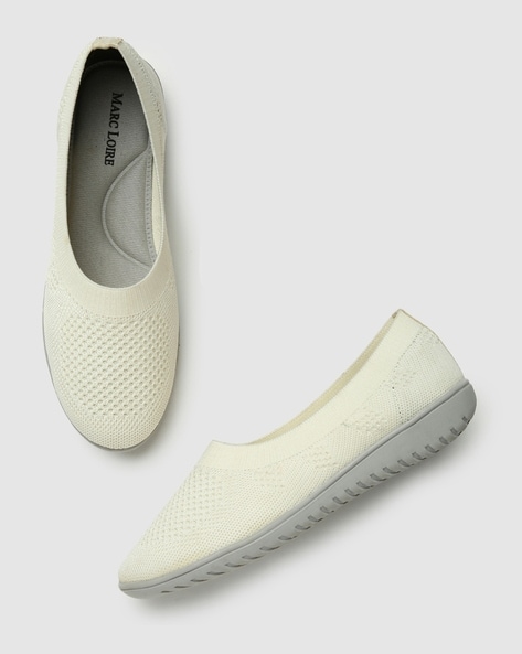 Off white flat store shoes