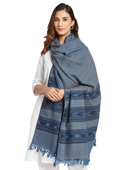 Wool Shawl with Tassels Price in India