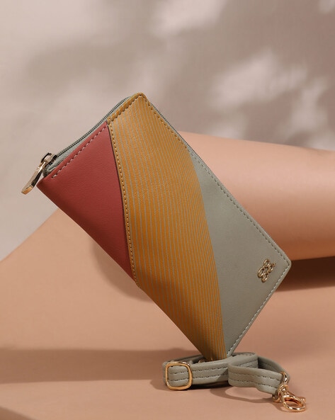 Zip Around Wallet with Detachable Sling Strap