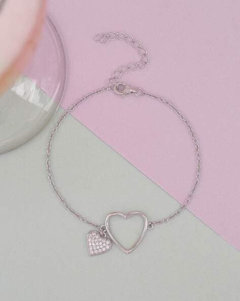 Show your love with silver heart bracelet for women Shop Now