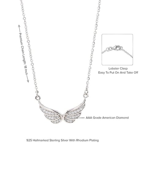 9K Gold Diamond Angle Wing Pendant, 5.18 Gms, Size: 55x21 Mm at Rs 55795 in  Jaipur