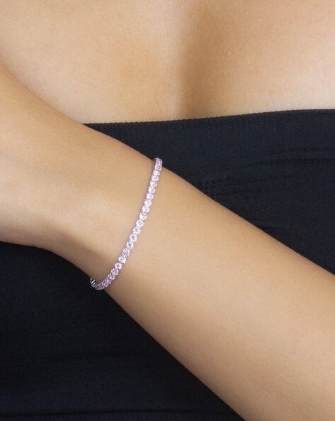 18ct White Gold 4.00ct Claw Set Diamond Tennis Bracelet – Linneys Jewellery