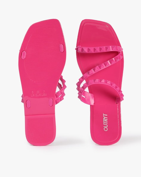 Valentino pink flip online flops