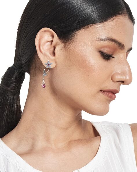 Buy Silver Stud Earrings for Women Online at Fabindia | 10705096