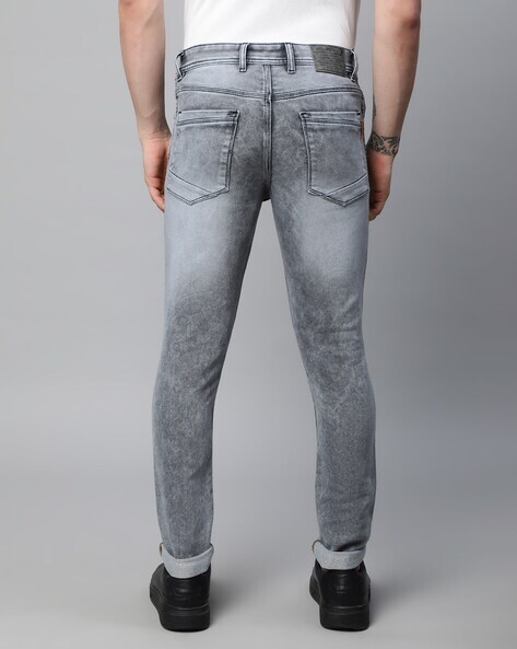 GREY COLOR SLIM FIT JEANS FOR MEN