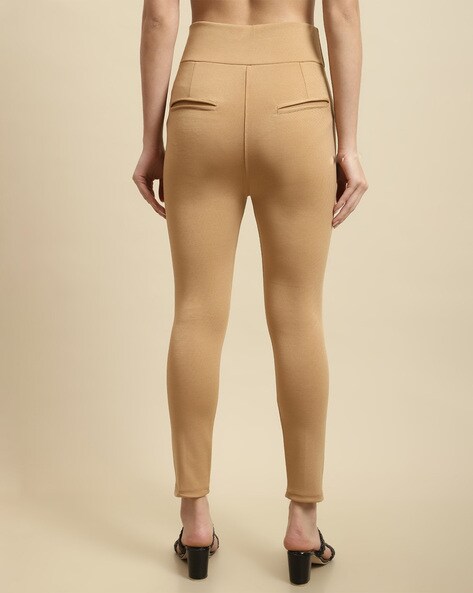 Beige jeggings clearance