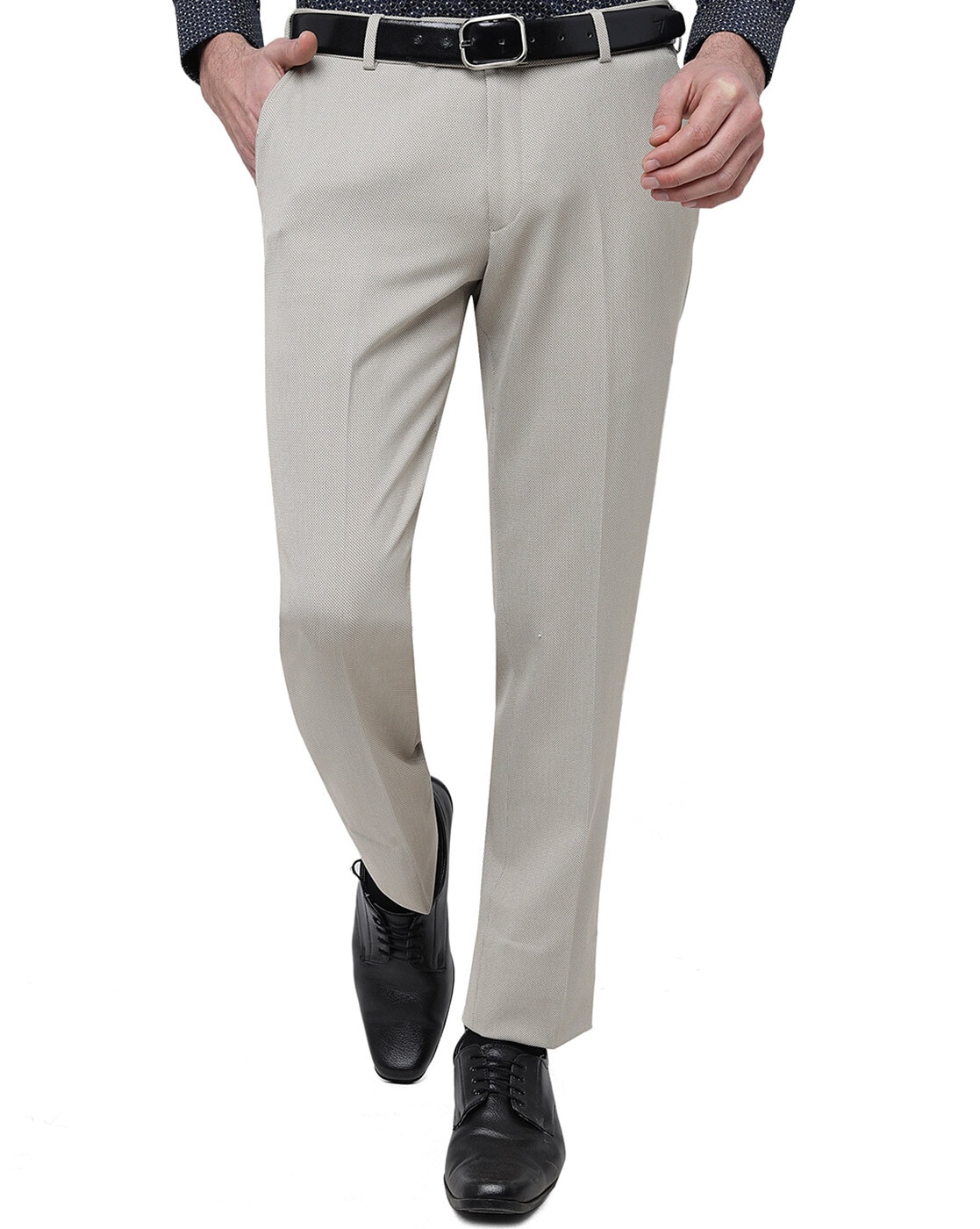 JadeBlue Formal Trousers : Buy JadeBlue Men's Solid Light Grey Terry Rayon  Super Slim Fit Formal Trouser Online | Nykaa Fashion
