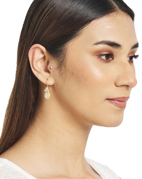 Buy Fabindia Anusuya Pink Gold Plated Silver Drop Earrings - Earrings for  Women 1487446 | Myntra