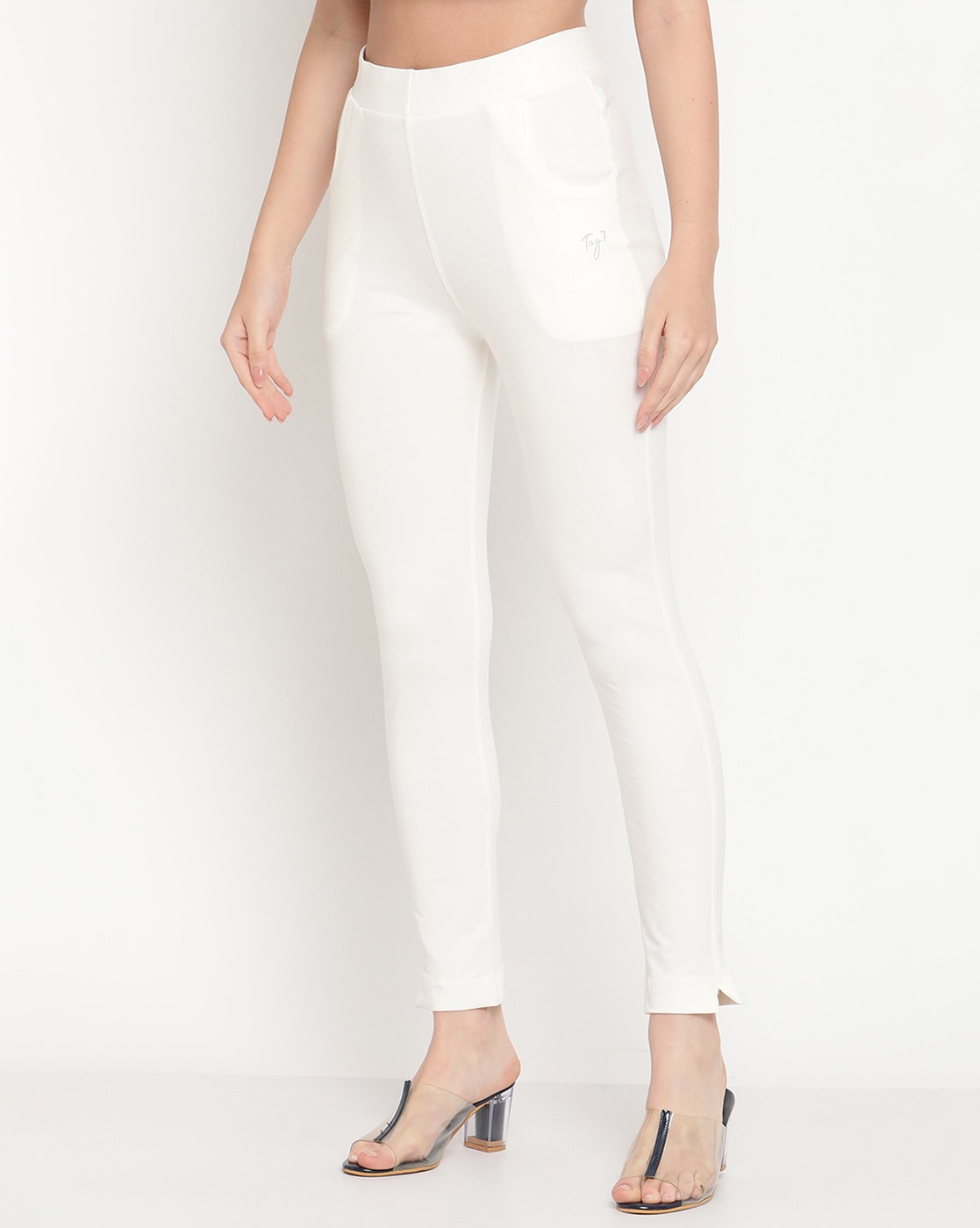 Buy TAG 7 White Cotton Leggings for Women Online @ Tata CLiQ