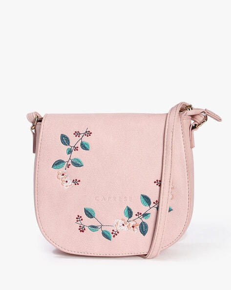 Floral print sling outlet bags