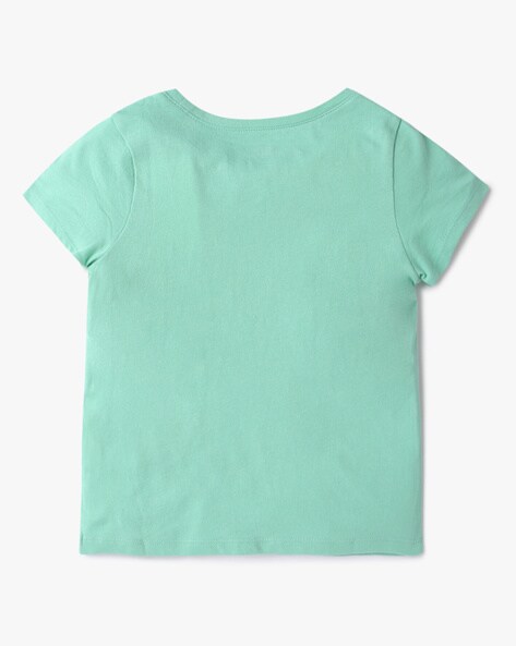 Girls plain hotsell green t shirt