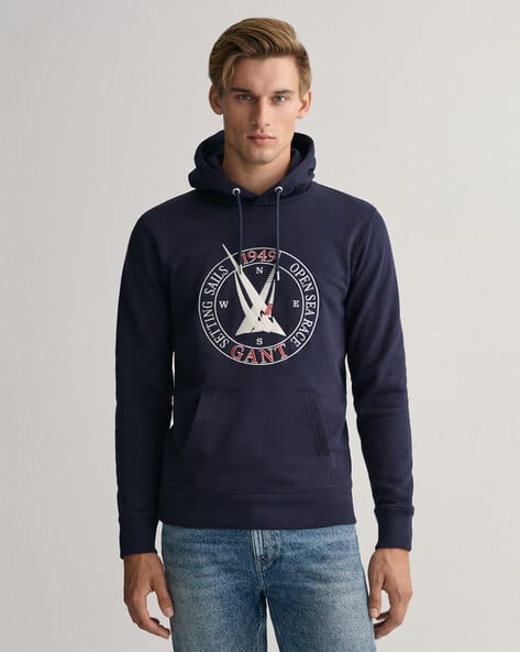 Buy Navy Blue Sweatshirt Hoodies for Men by Gant Online