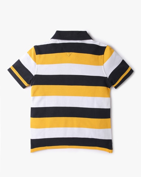 Black and yellow shop tommy hilfiger shirt