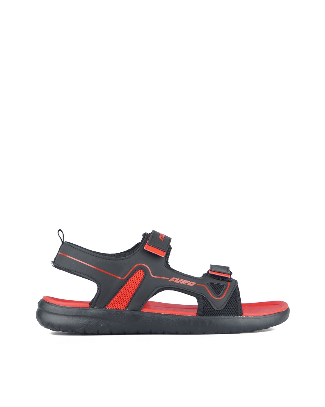 FURO Blk/Hi.Risk Red Sandal for Men SM108 868 : Amazon.in: Fashion