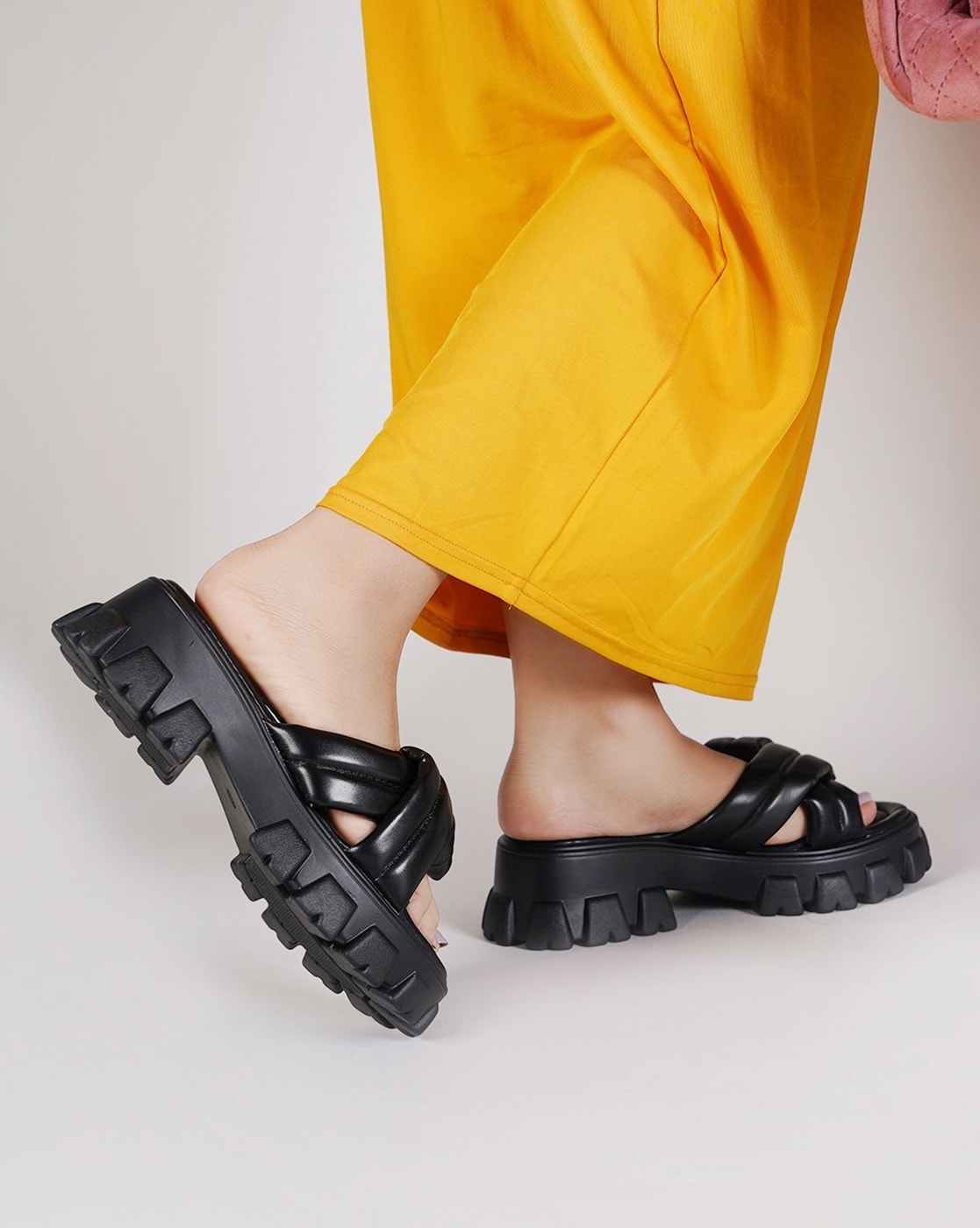 Buy Black Heeled Sandals for Women by Klexio Online | Ajio.com