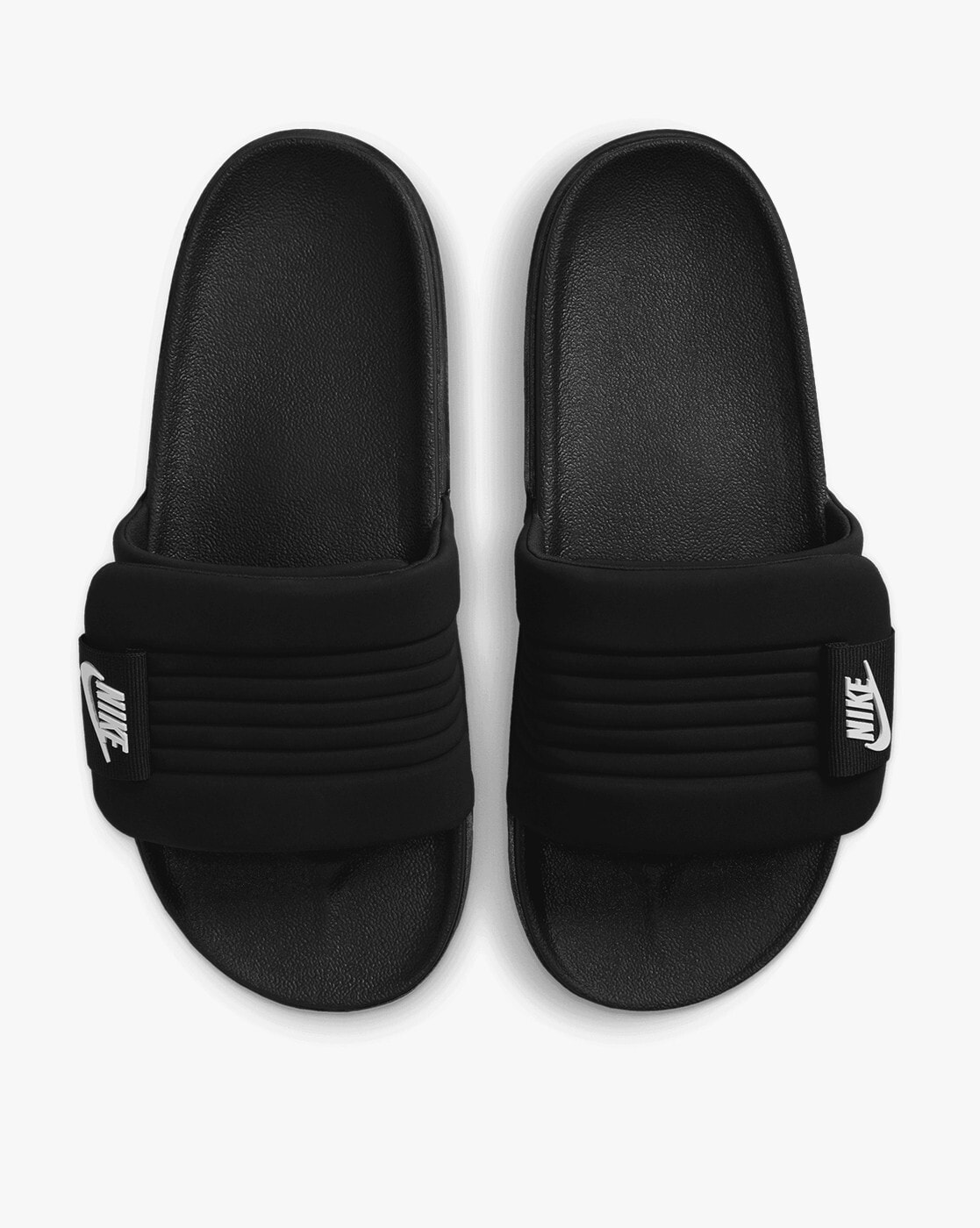 Nike slides black online friday sale