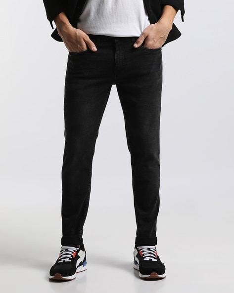 Mens jeans with tapered ankle hotsell