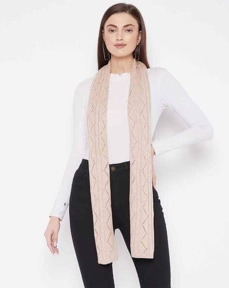 Buy Beige Mufflers for Women by Knitstudio Redefining Fashion