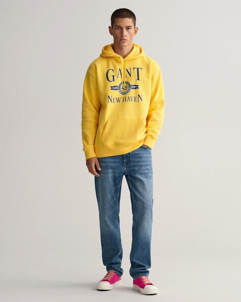 Gant clearance yellow hoodie