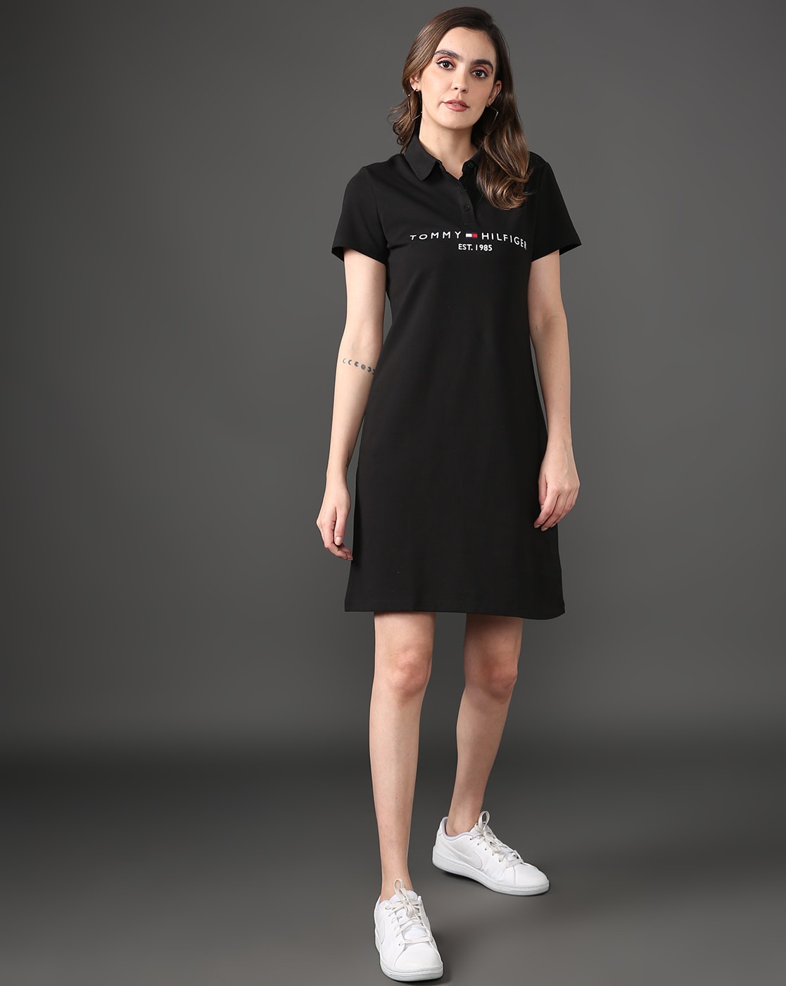 Embroidered Tommy Logo Polo Dress