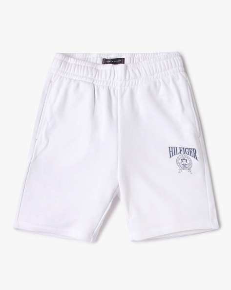 BB Flat Front Sweatshorts with Logo Print