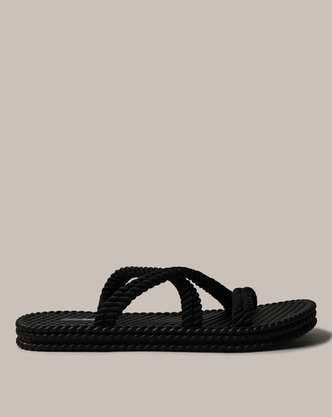 Buy Black Flat Sandals for Women by Buda Jeans Co Online Ajio