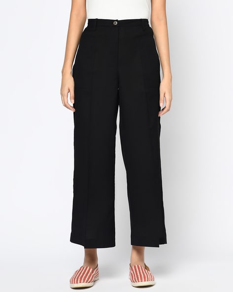 Fabindia Women Mid Rise Plain Knitted Cotton Cropped Trousers Price in  India, Full Specifications & Offers | DTashion.com