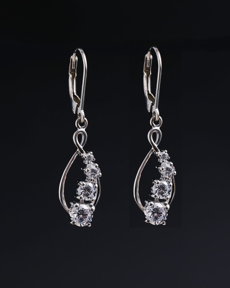 Silver Drop Earring for Women | Nemichand Jewels – NEMICHAND JEWELS