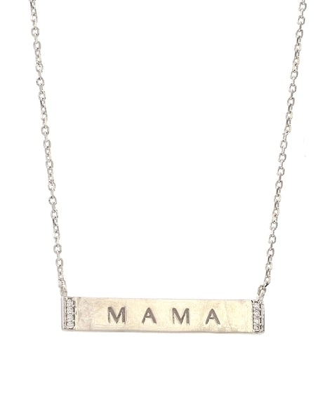 Diamond Mama Necklace in Sterling Silver