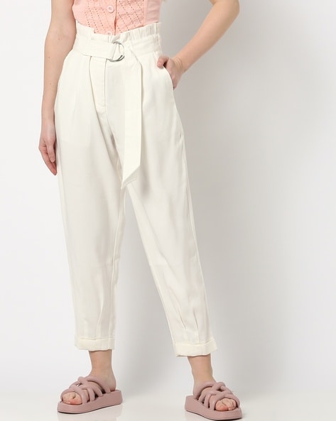 Buy White Trousers  Pants for Women by MISS PLAYERS Online  Ajiocom