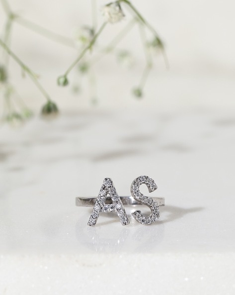 Buy Initial Ring, Personalized Letter Ring, Dainty Rings, Best Friend Rings,  Jewelry for Girlfriend Online in India - Etsy