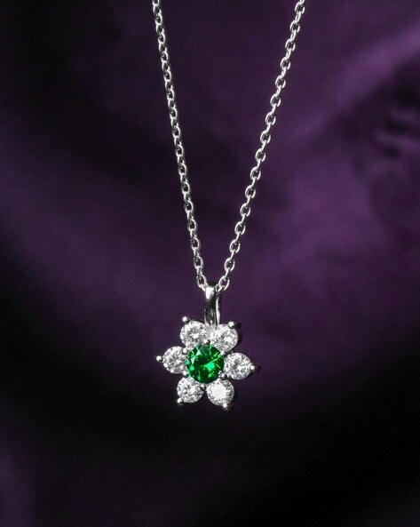 Buy Artisan Crafted Polki Diamond Floral Station Necklace 18 Inches in  Sterling Silver 1.50 ctw at ShopLC.