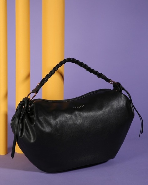 Black shoulder strap handbag sale