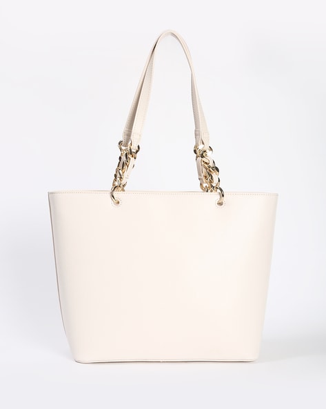 Wide Oversize White Canvas Tote Bag – Caroline Mazurik Handbags
