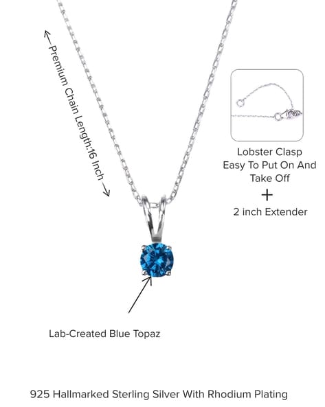 London Blue Topaz Organic Necklace With Diamonds 14k - KAMARIA