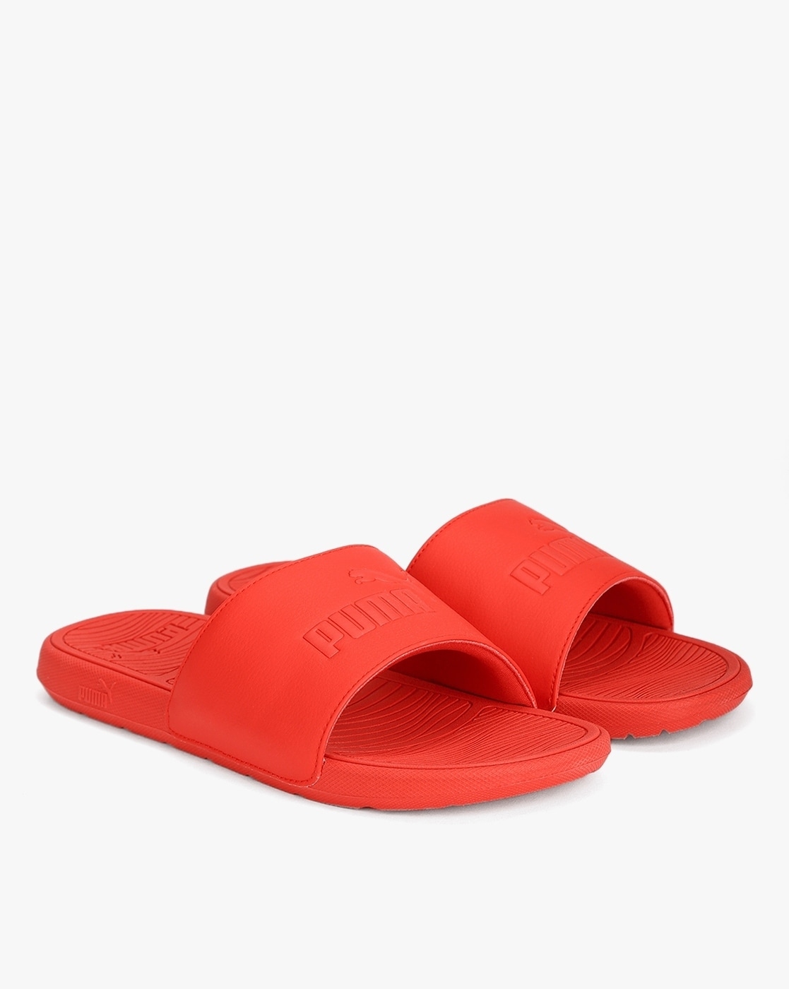 Puma slides hot sale orange