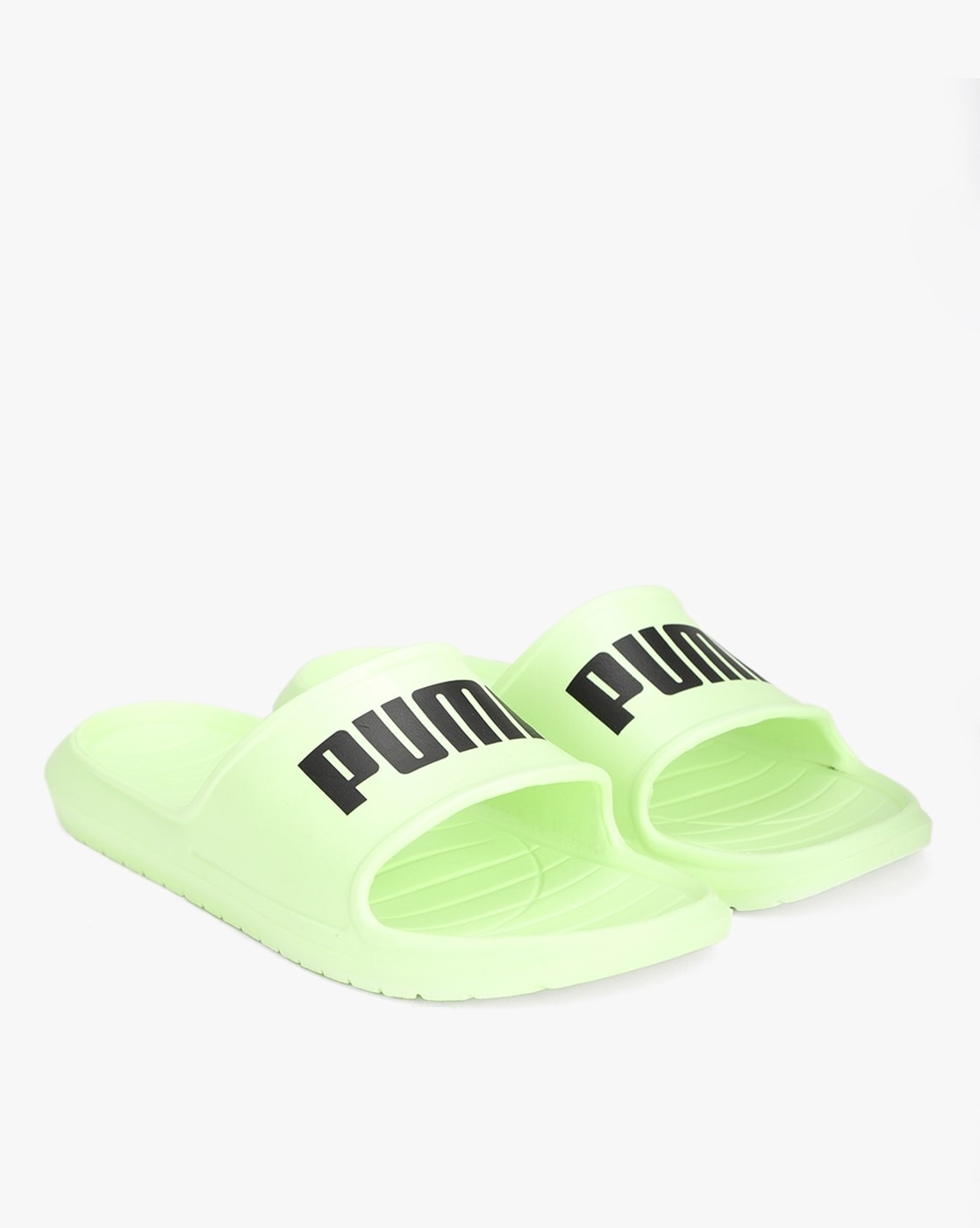 Lime green sales puma slides