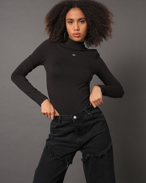 Buy Black Tshirts for Women by BLISSCLUB Online