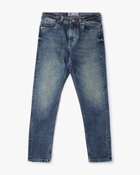 Skinny Fit Mid-Wash Jeans