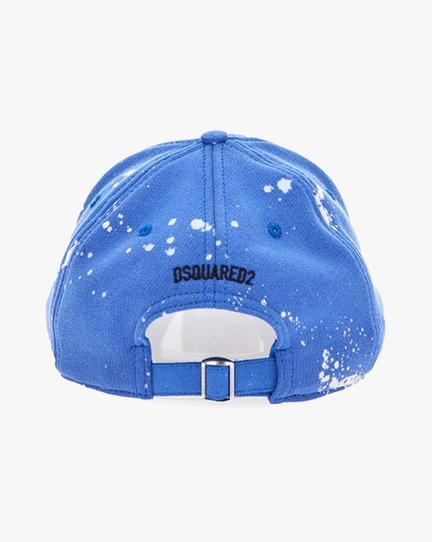 Buy Dsquared2 Splatter Print Baseball Cap Blue Color Men AJIO LUXE