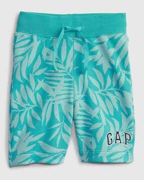 Printed Shorts with Placement Brand Print-image-4